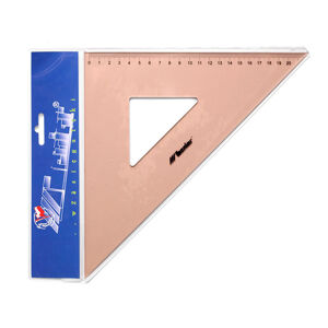 Profesionálne trojuholníkové pravítko LENIAR 45° / 32 cm