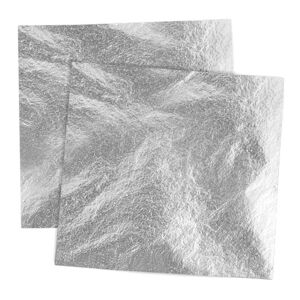 Metalické plátky imitácia hliníka 16x16 cm / 100 listov