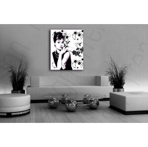 Ručne maľovaný POP Art obraz Audrey Hepburn  ah5 (POP ART obrazy)