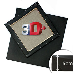 3D+ Čierne maliarske plátno na ráme PROFI / rôzne rozmery