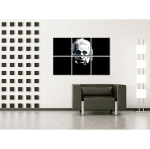 Ručne maľovaný POP Art obraz  Einstein 6 dielny  einstein (POP ART obrazy)