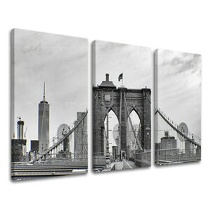 Obraz na stenu 3 dielny MESTO / NEW YORK ME114E30 (moderné obrazy na plátne)